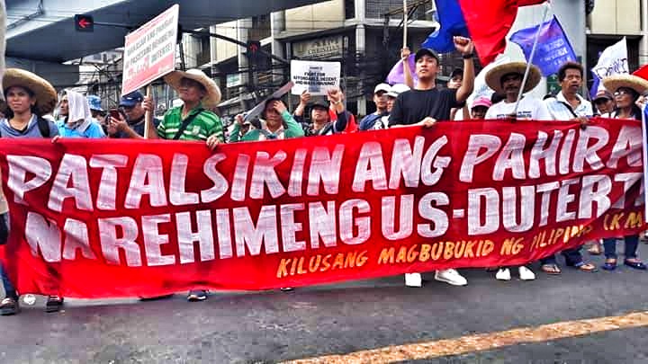 Peasants call for the ouster of the Duterte regime.